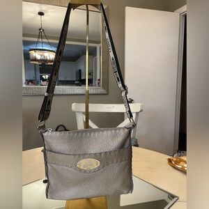 Fendi Leather Crossbody with Web Strap